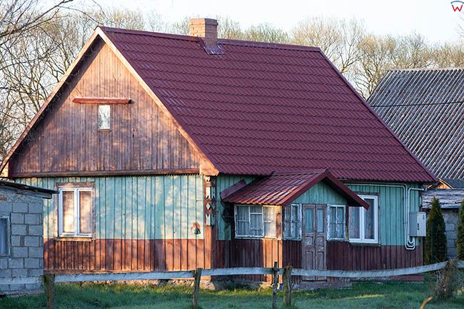 Kleszcze, drewniany dom na Podlasiu. EU, Pl, Podlaskie.